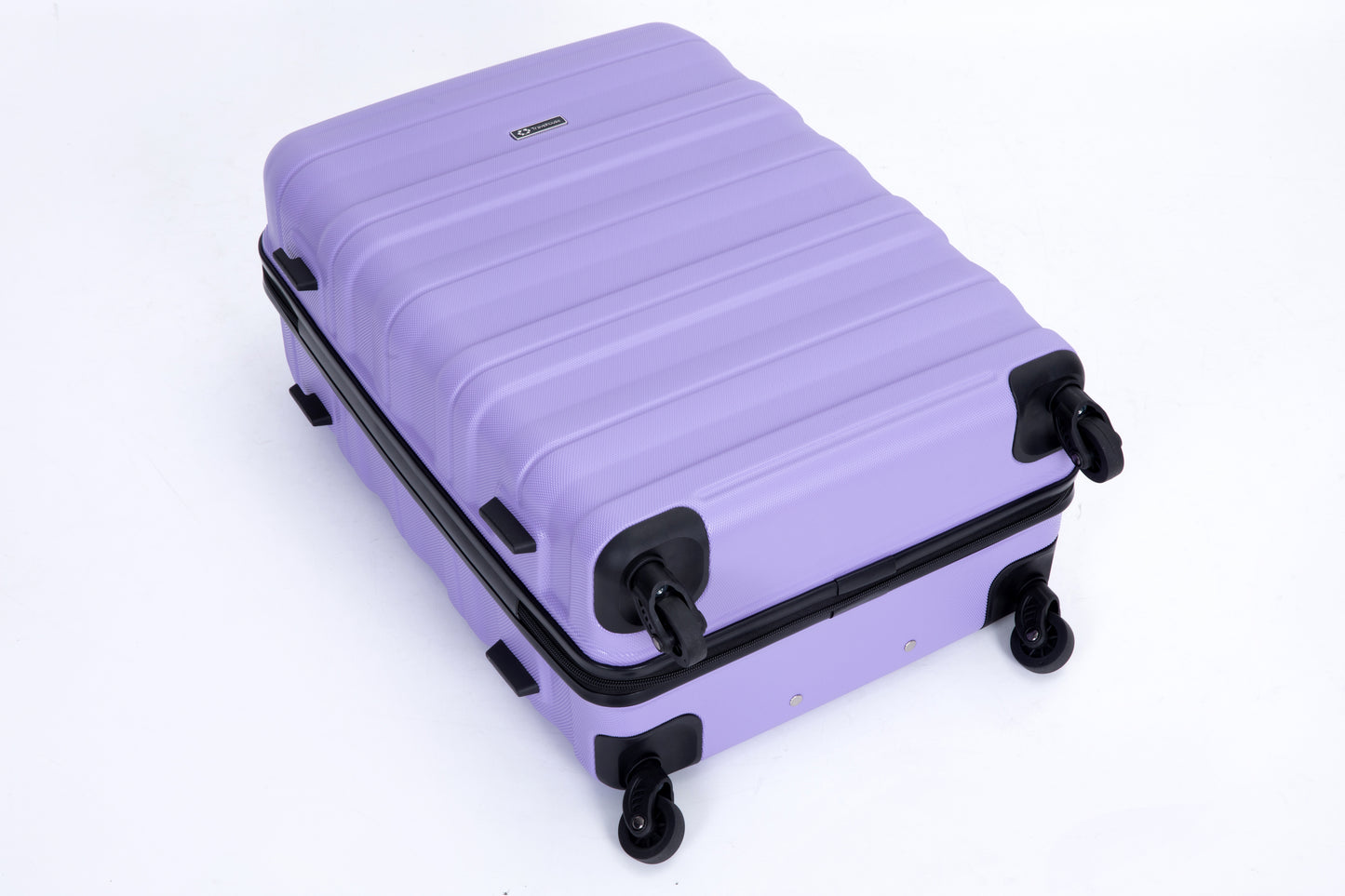 Expandable 3 Piece Luggage Sets PC Lightweight & Durable Suitcase with Two Hooks, Spinner Wheels, TSA Lock, (21/25/29) Purple