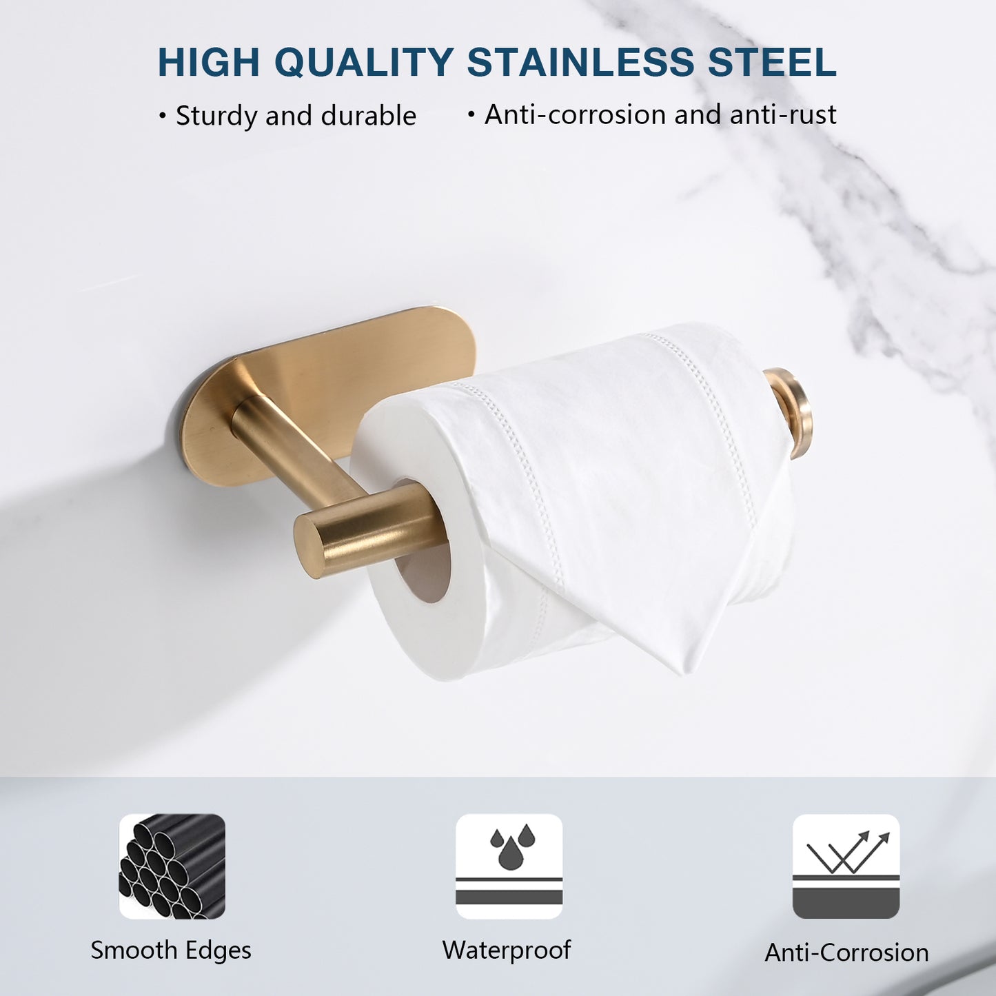 Stainless Steel Toilet Paper Holder with Easy Install Design