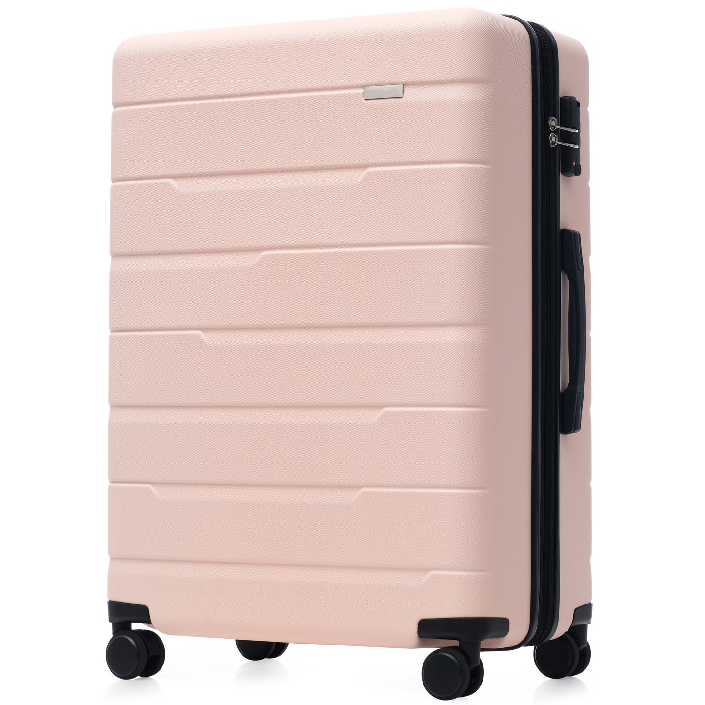 Luggage Sets 3 Piece Suitcase Set 20/24/28,Carry on Luggage Airline Approved,Hard Case with Spinner Wheels,Pink and Black