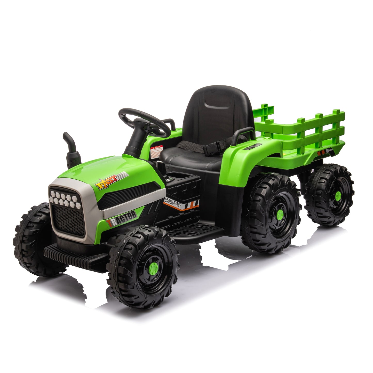 12V Battery Powered Ride on Tractor with Trailer and Remote Control