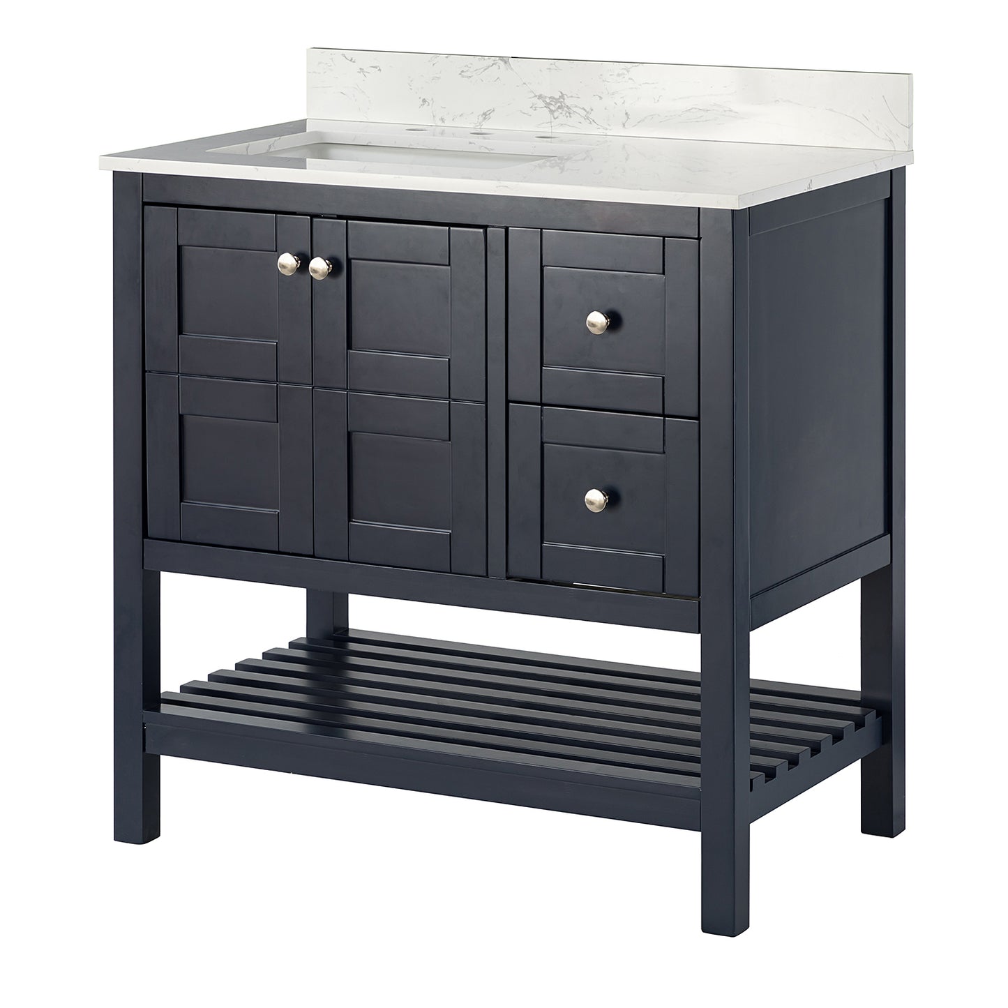 Manue 36" Single Bathroom Vanity Set-NAVY