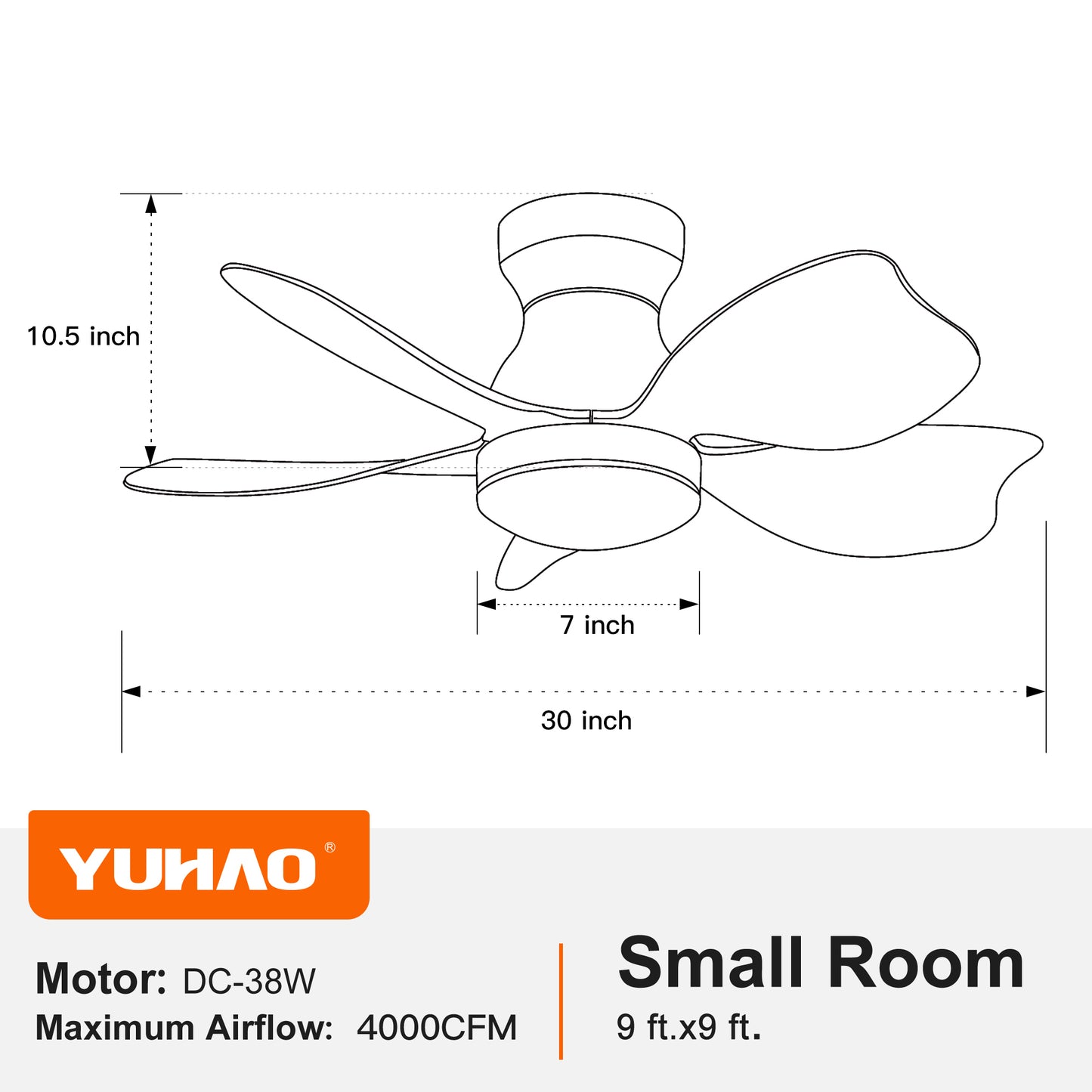 Kids Ceiling Fan Lighting with Remote Control for Small Children Room and Low Ceilings