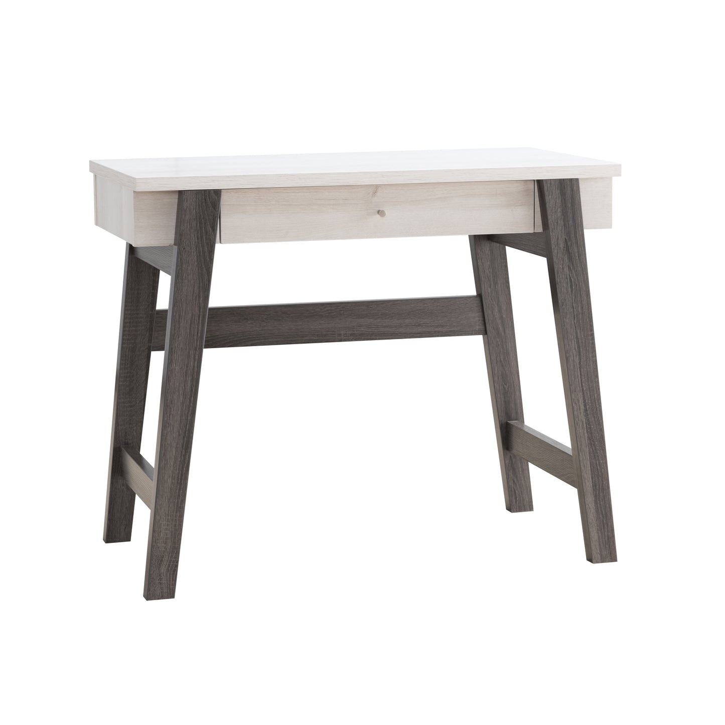 Elegant Distressed Grey and White Writing Desk