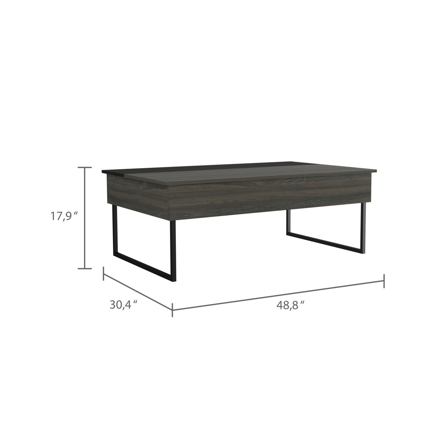 Suffolk Lift Top Coffee Table in Carbon Espresso - Stylish and Functional Piece for Your Living Space