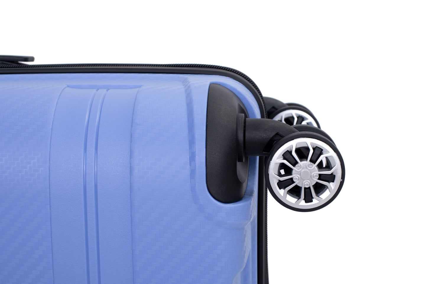 Hardshell Suitcase Spinner Wheels PP Luggage Sets Lightweight Durable Suitcase with TSA Lock,3-Piece Set (20/24/28) ,Purplish Blue