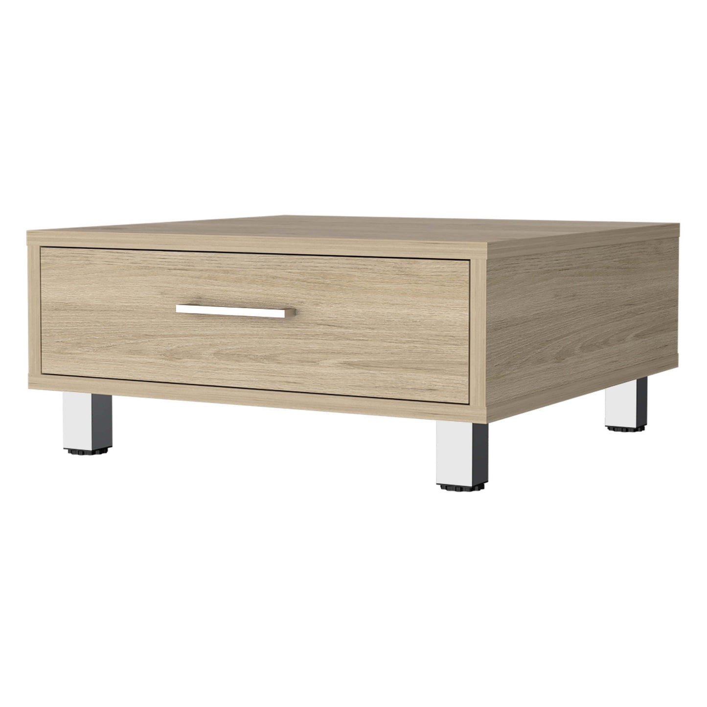 Myers Coffee Table with Drawer and Metal Legs