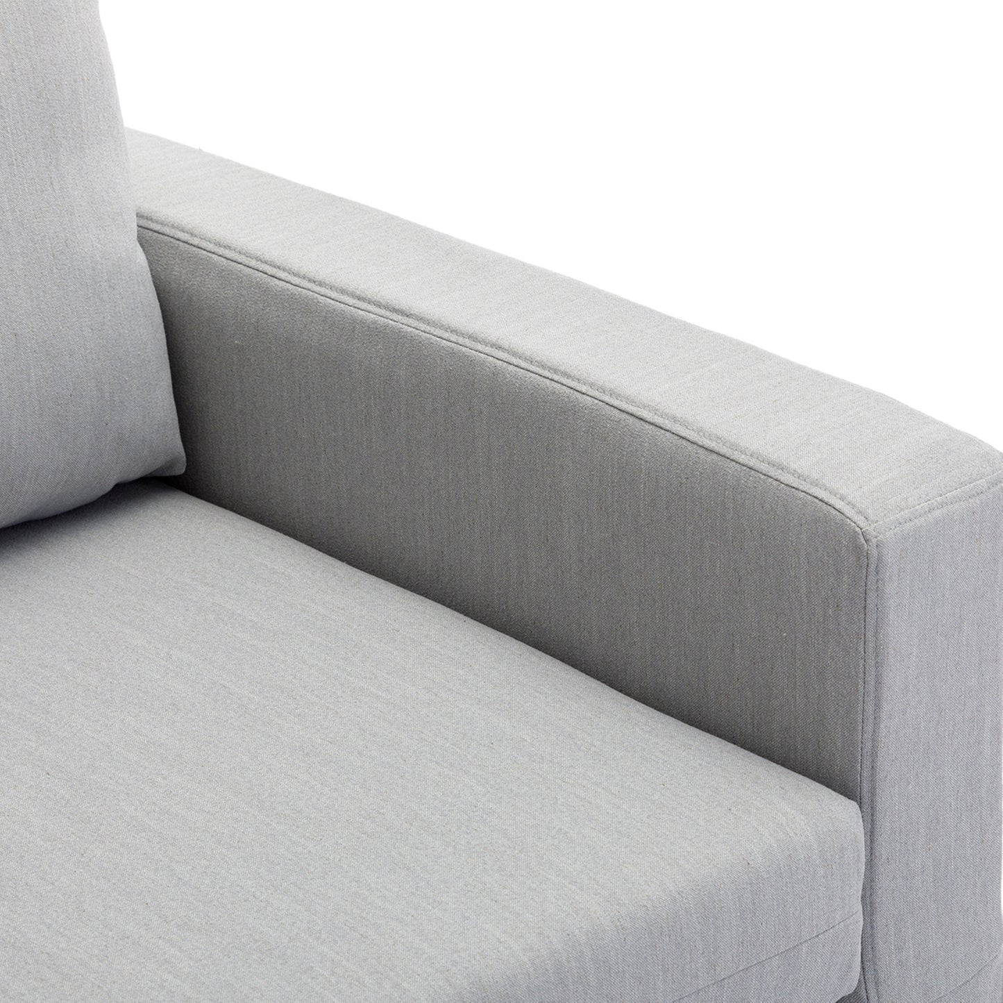 Single Seat Module Sofa Sectional Couch Seat Cushion and Back Cushion Removable and Washable,Light Grey