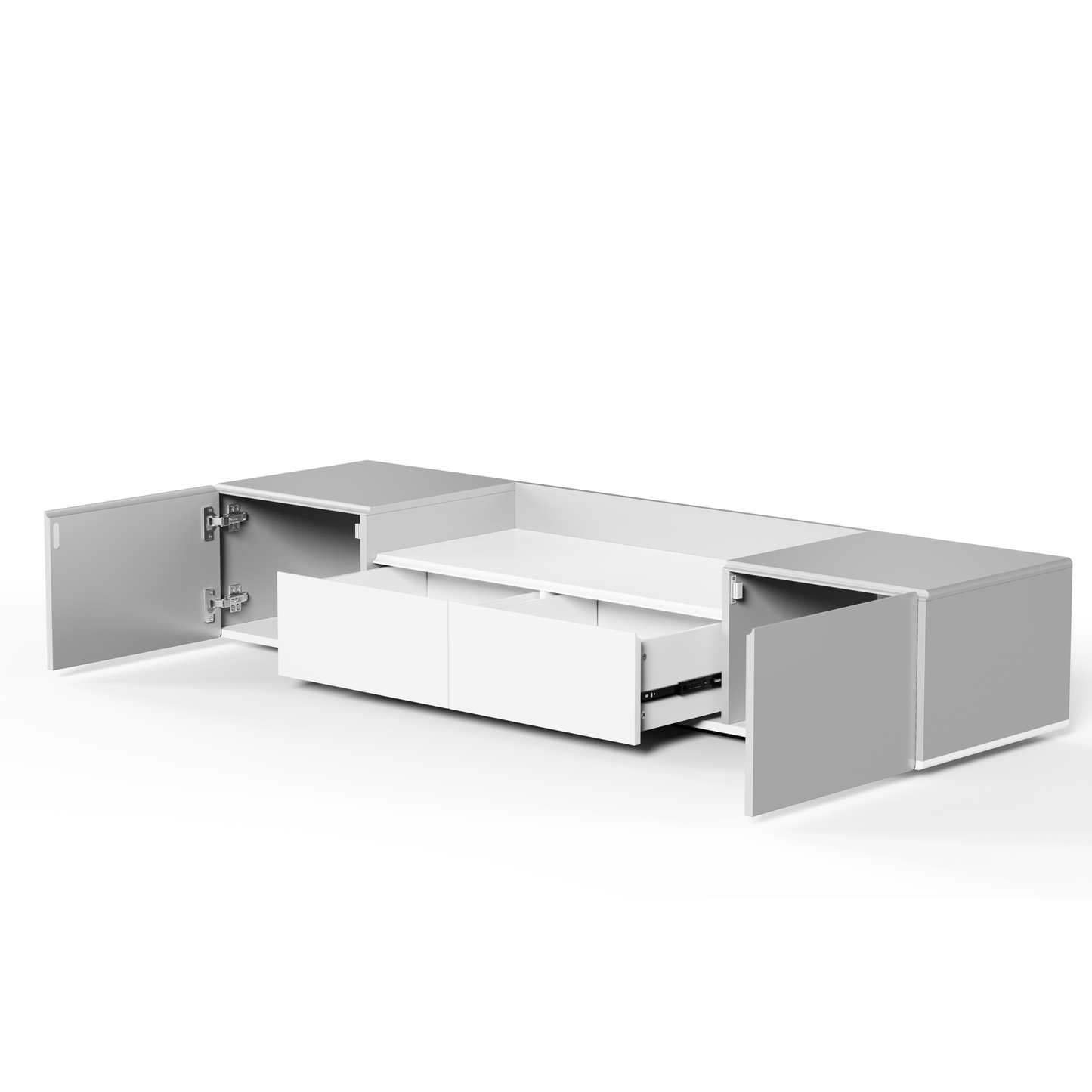 Contemporary TV Console with Spacious Storage and Sleek Design