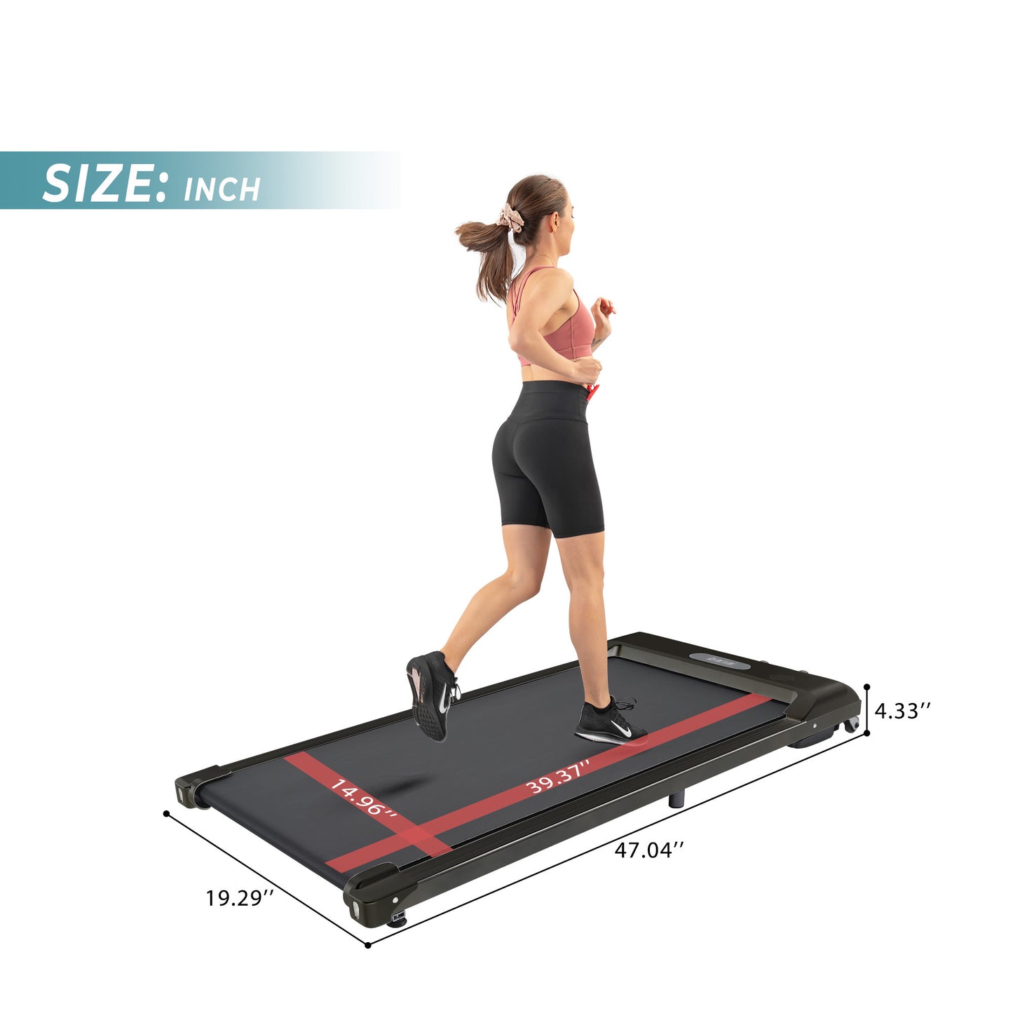 2 in 1 Under Desk Electric Treadmill 2.5HP, with Bluetooth APP and speaker, Remote Control, Display, Walking Jogging Running Machine Fitness Equipment for Home Gym Office