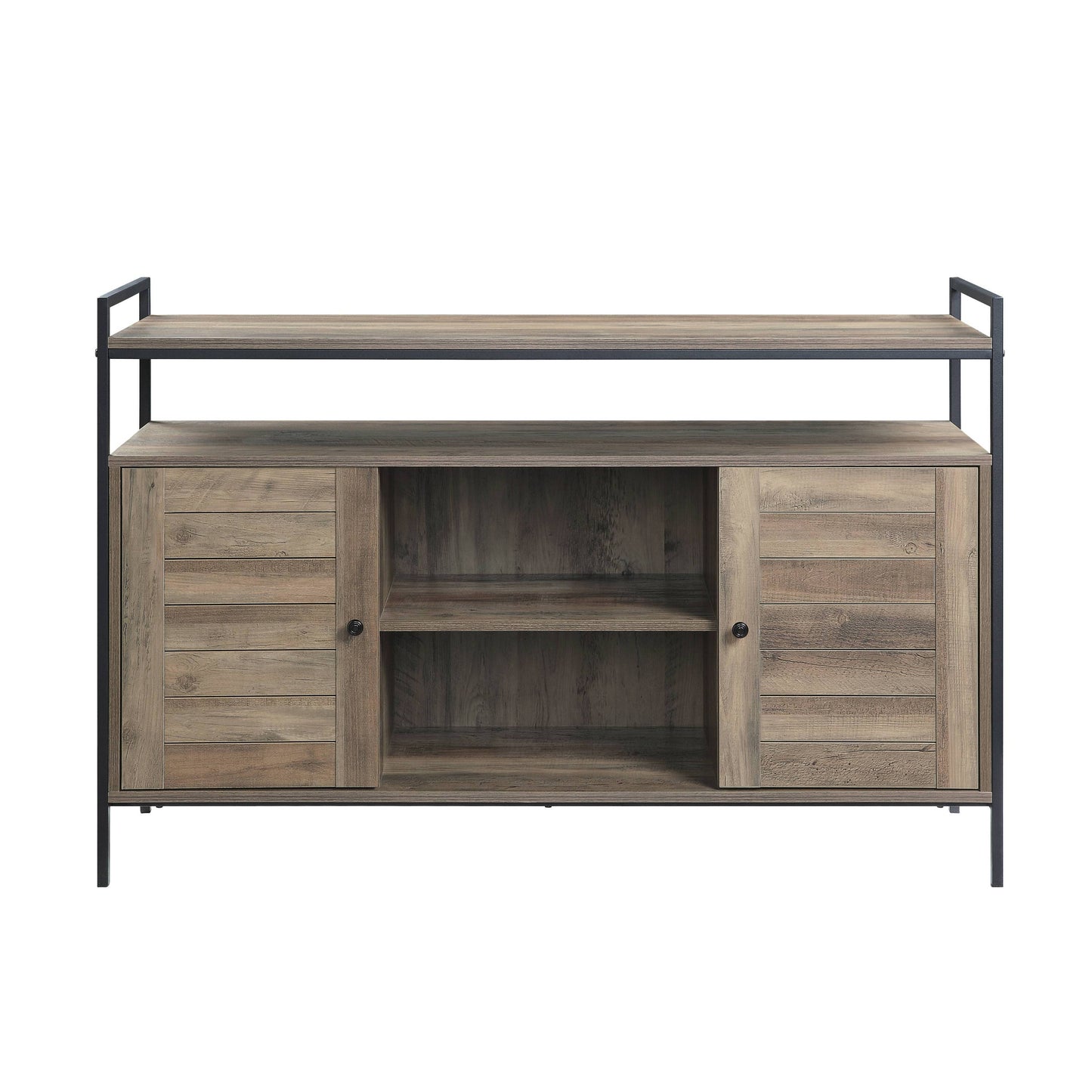 Baina TV Stand with Rustic Oak & Black Finish LV00743