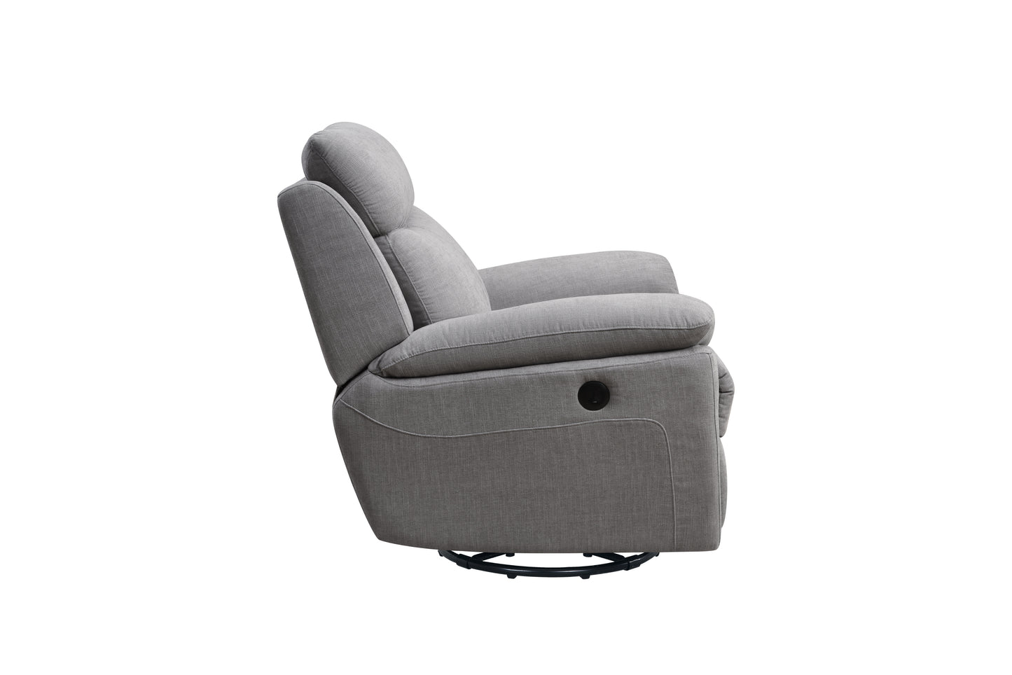 Luxurious Light Grey Power Recliner Chair with USB Port