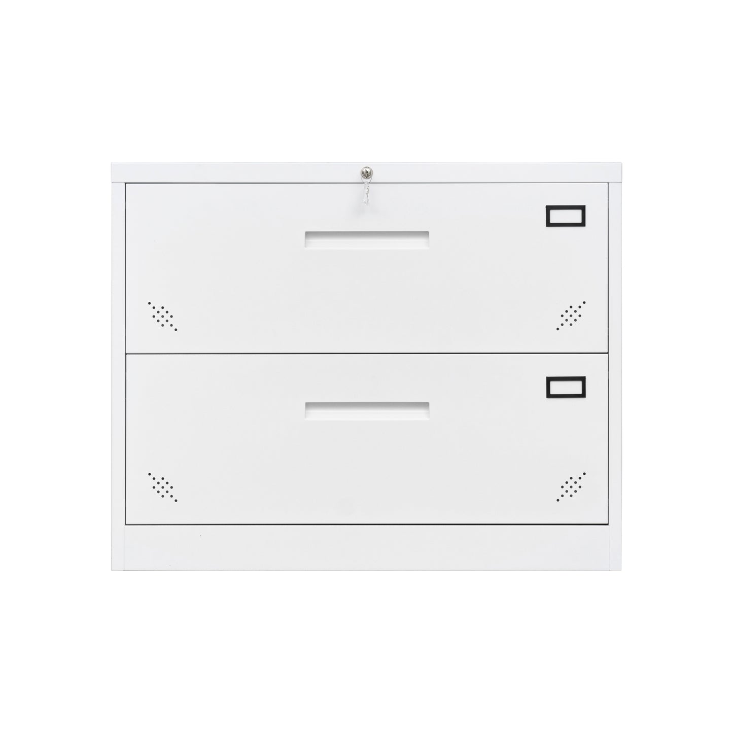 Locking 2 Drawer Lateral Filing Cabinet for Legal/Letter A4 Size