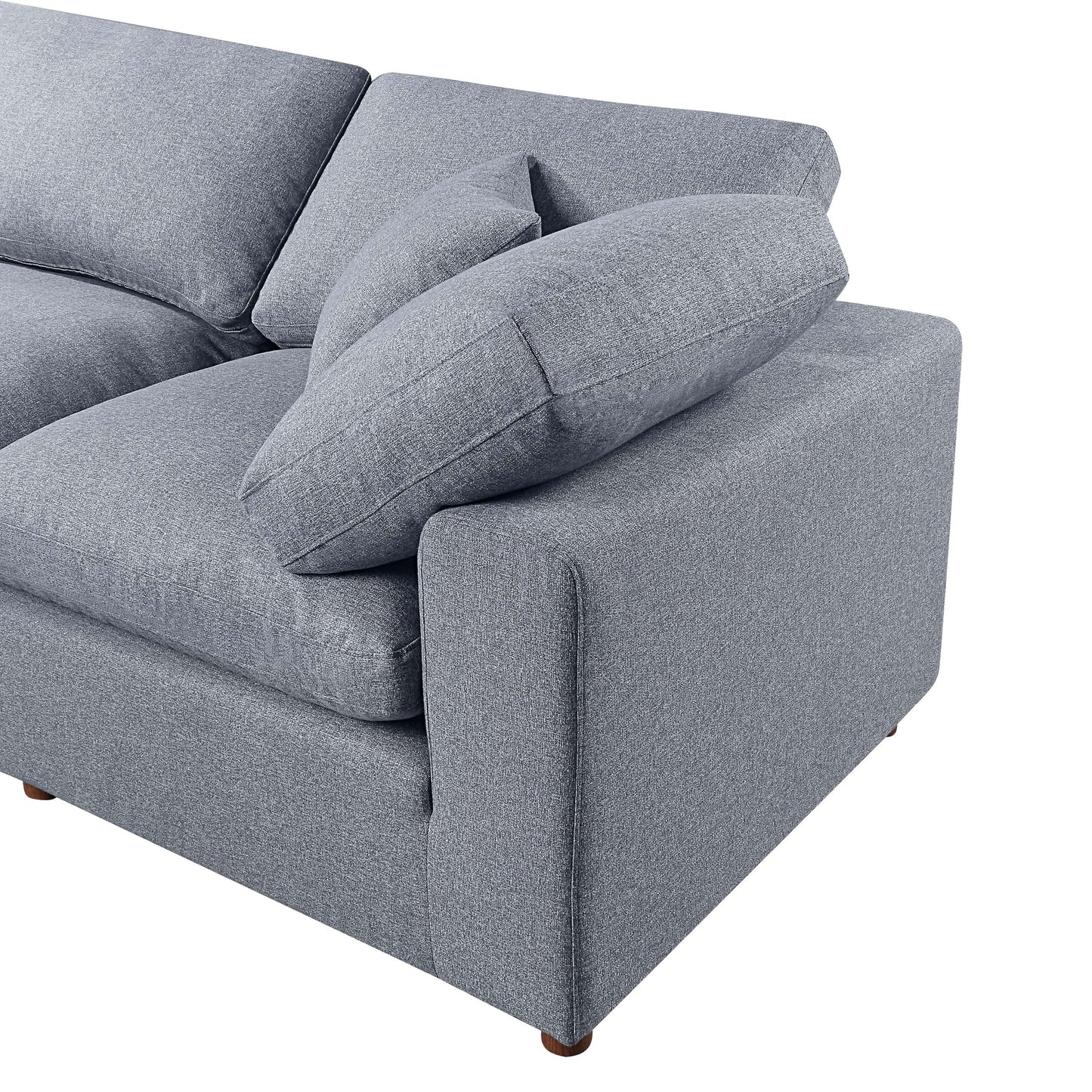 Customizable Modern Grey Modular Sectional Sofa Set with Self-Customization Design