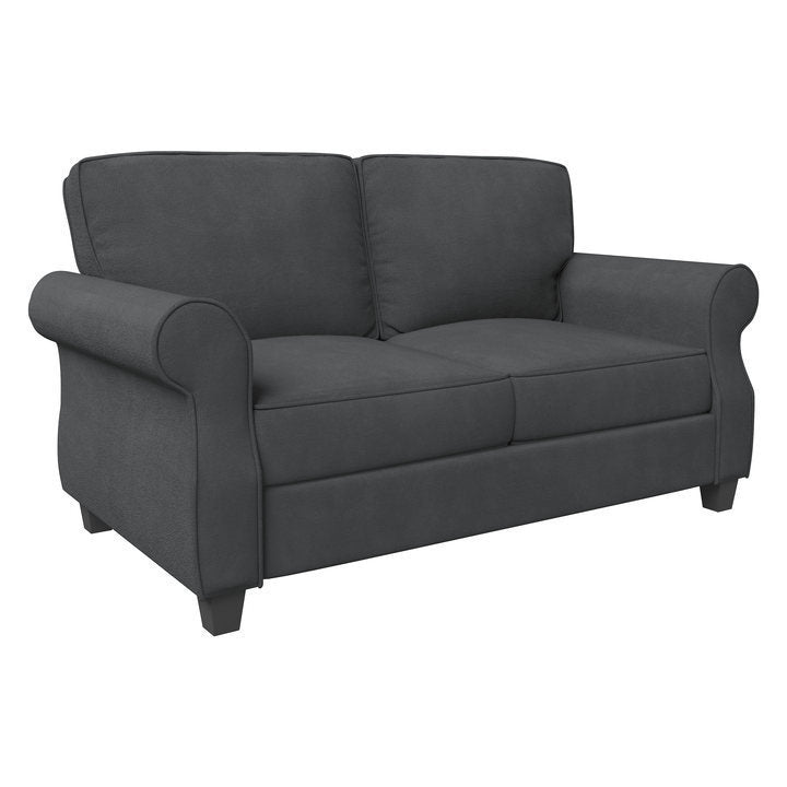 ZINUS Josh Loveseat Sofa, Easy, Tool-Free Assembly,Dark gray