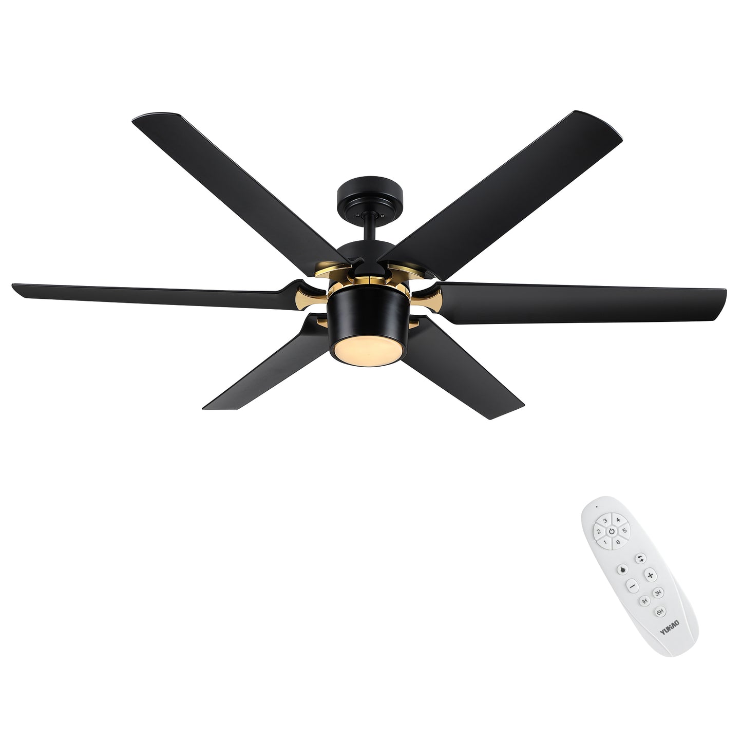 Sleek 60 Smart Ceiling Fan with LED Light and Remote Control