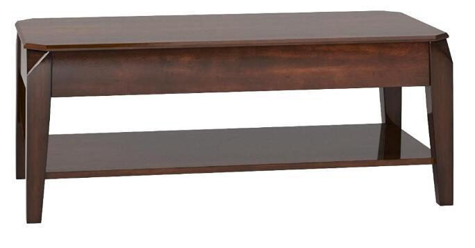 Elegant Walnut Coffee Table with Lift Top - Docila 80660