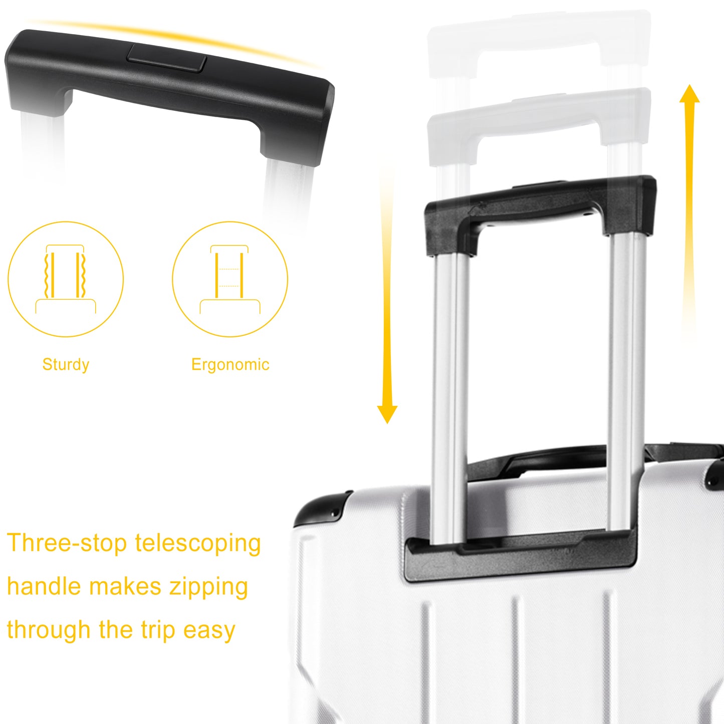 Hardshell Luggage Spinner Suitcase with TSA Lock Lightweight Expandable 28'' (Single Luggage)