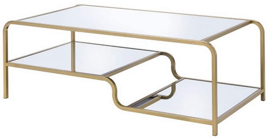 Gold and Mirror Astrid Coffee Table 81090