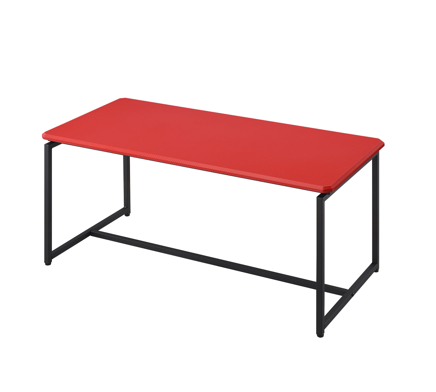 Sleek Red Carbon Fiber Wrap Coffee Table and End Table Set