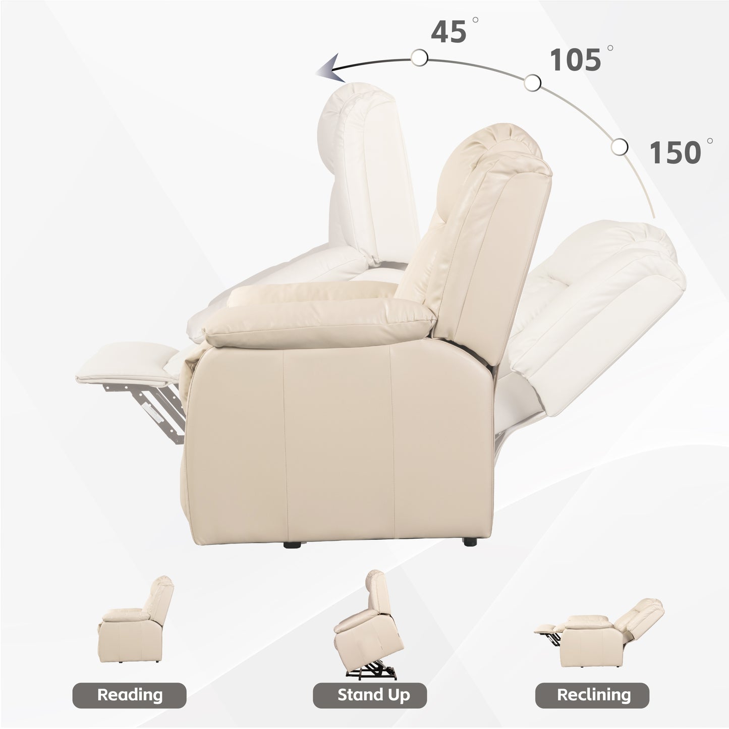 Electric Power Lift Recliner Chair with Massage, Heating, and Unique Zero-Gravity Positioning for Elderly