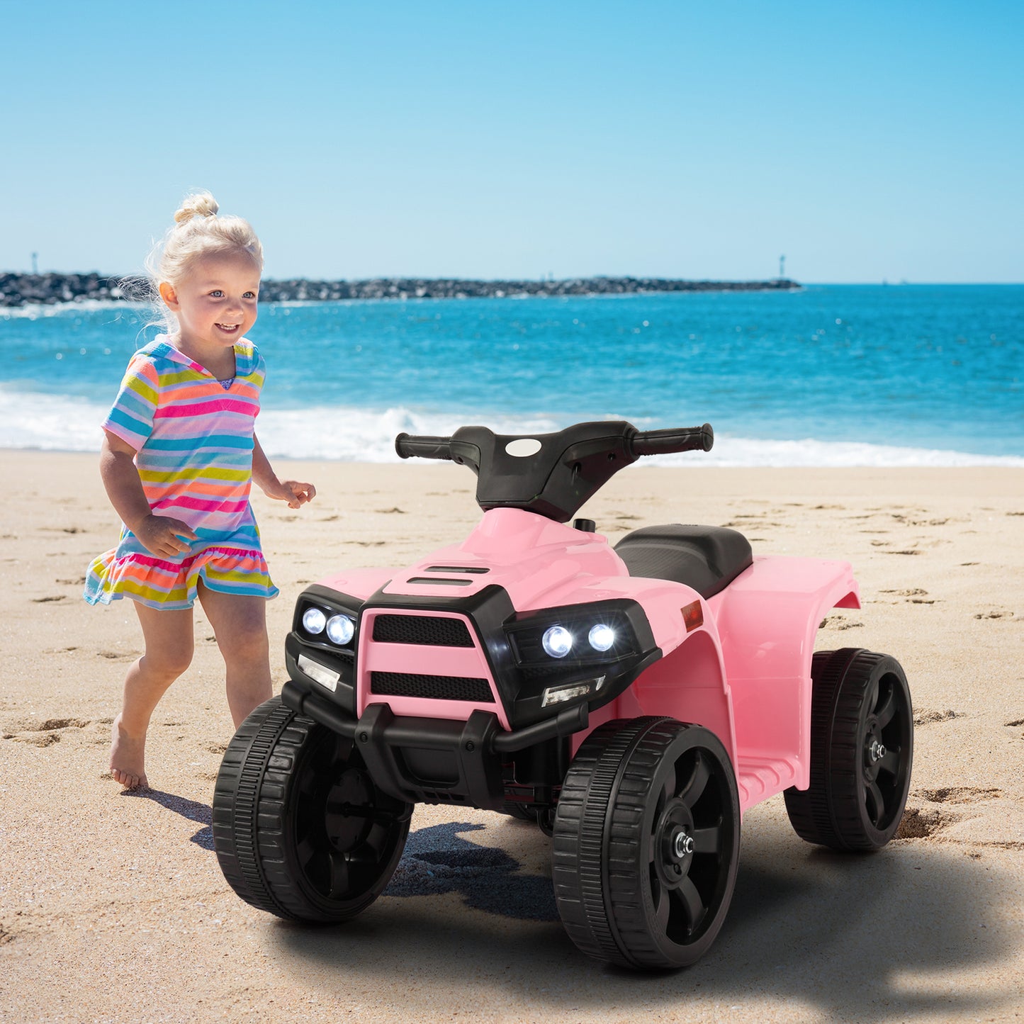 Kids Pink Electric ATV Quad Ride On Car Toy