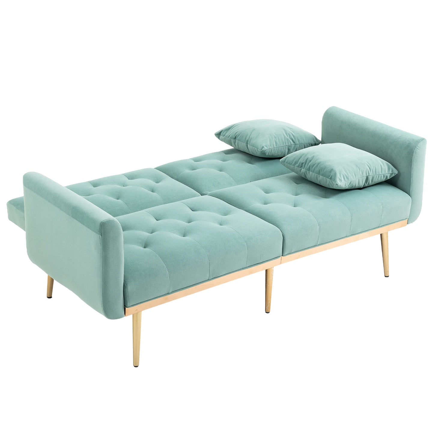 Velvet  Sofa , Accent sofa .loveseat sofa with metal  feet