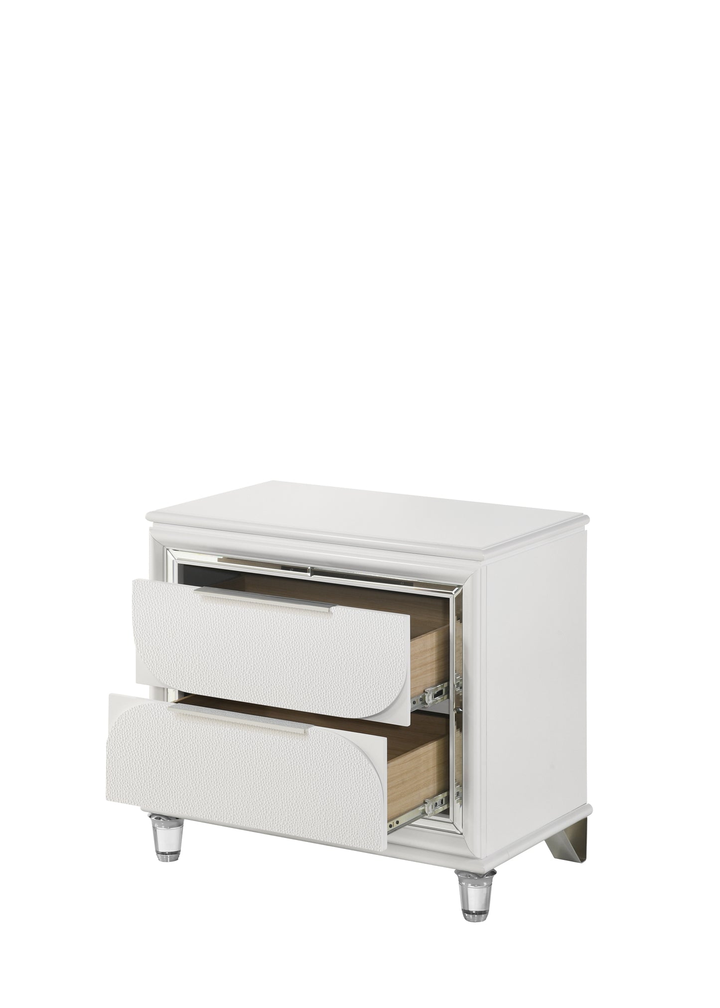 Tarian Nightstand, Pearl White Finish BD02318