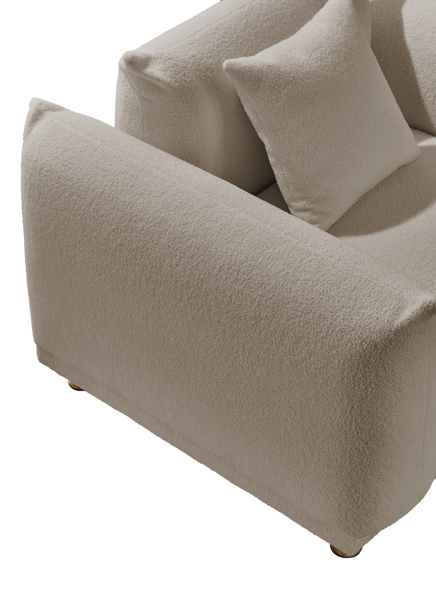 Luxurious Teddy Fabric Sofa - Enhance Your Living Space with Plush Comfort