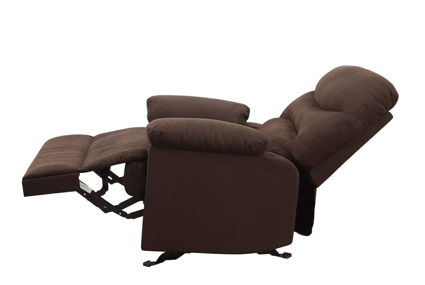 Arcadia Glider Recliner in Chocolate Microfiber with Motion Function