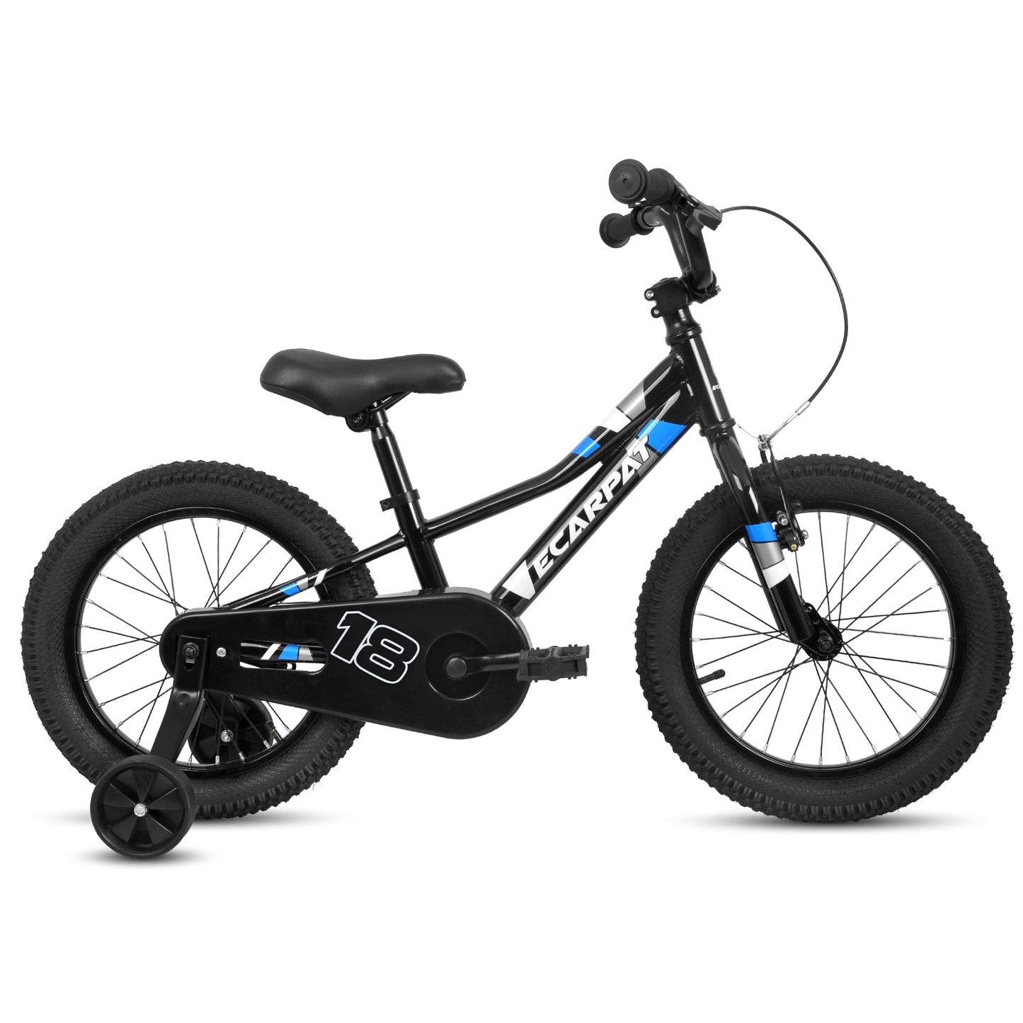 A18117 Ecarpat Kids' Bike 18 Inch Wheels, 1-Speed Boys Girls Child Bicycles For6-9Years, With Removable Training Wheels Baby Toys, Front V Brake, Rear Holding Brake