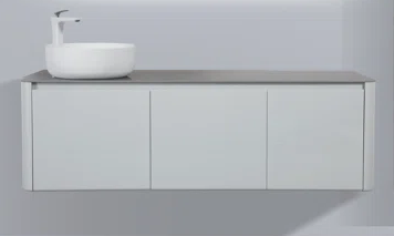 71'' Solid Surface Vanity Sink for Bathroom in White