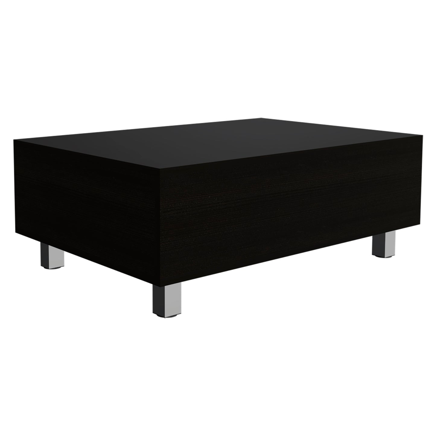 Modern Black Wengue Lift Top Coffee Table with Storage