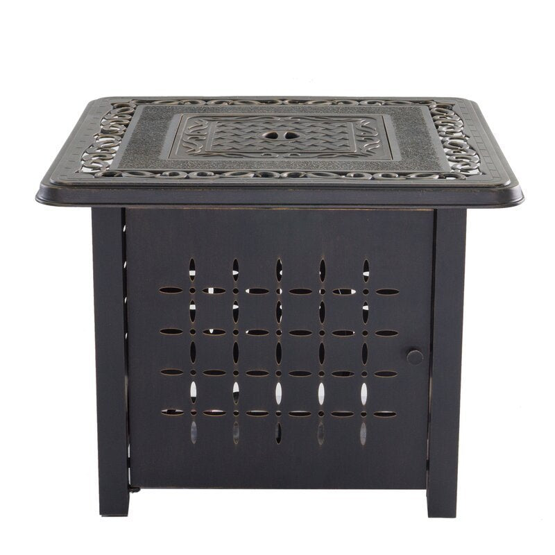 Square Aluminum Outdoor Firepit Table