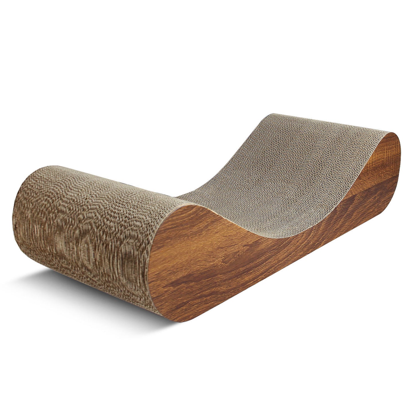 ScratchMe Cat Scratcher Cardboard Lounge Bed, wood