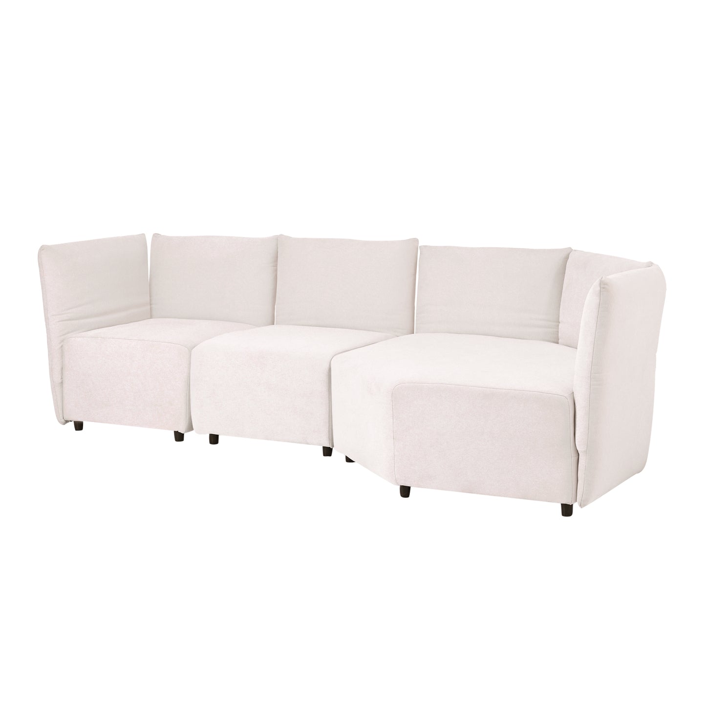 Stylish Sofa Set with Polyester Upholstery with Adjustable Back with Free Combination for Living Room