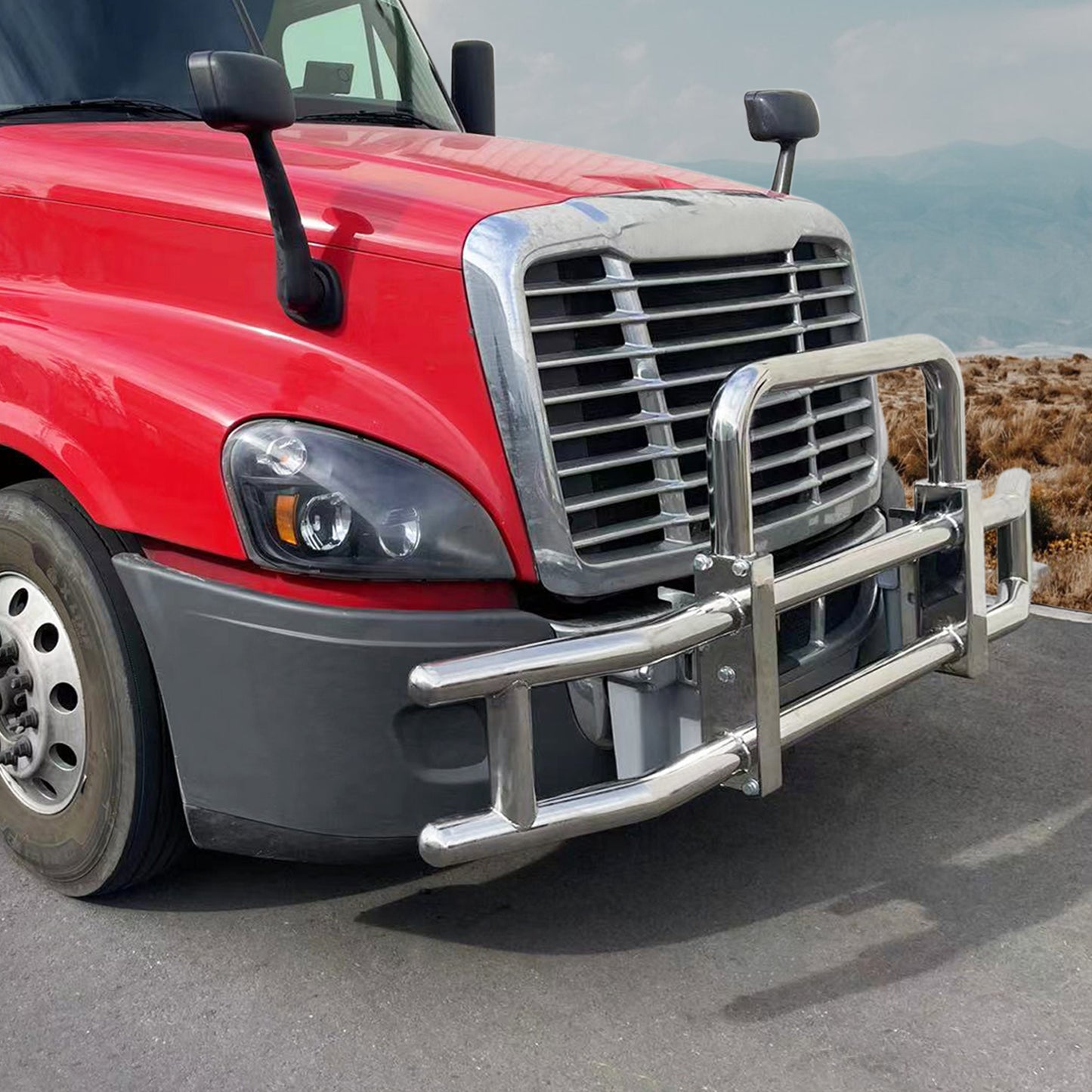 Deer Guard for Freightliner Cascadia 2008-2017 with Stainless Steel Brackets