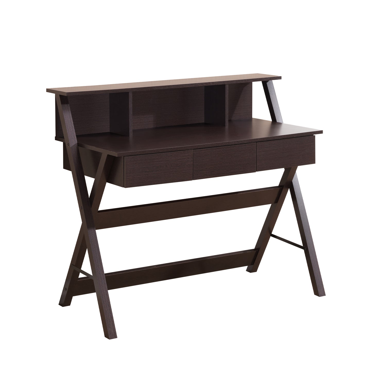 Elegant Writing Desk with Ample Storage in Wenge Wood