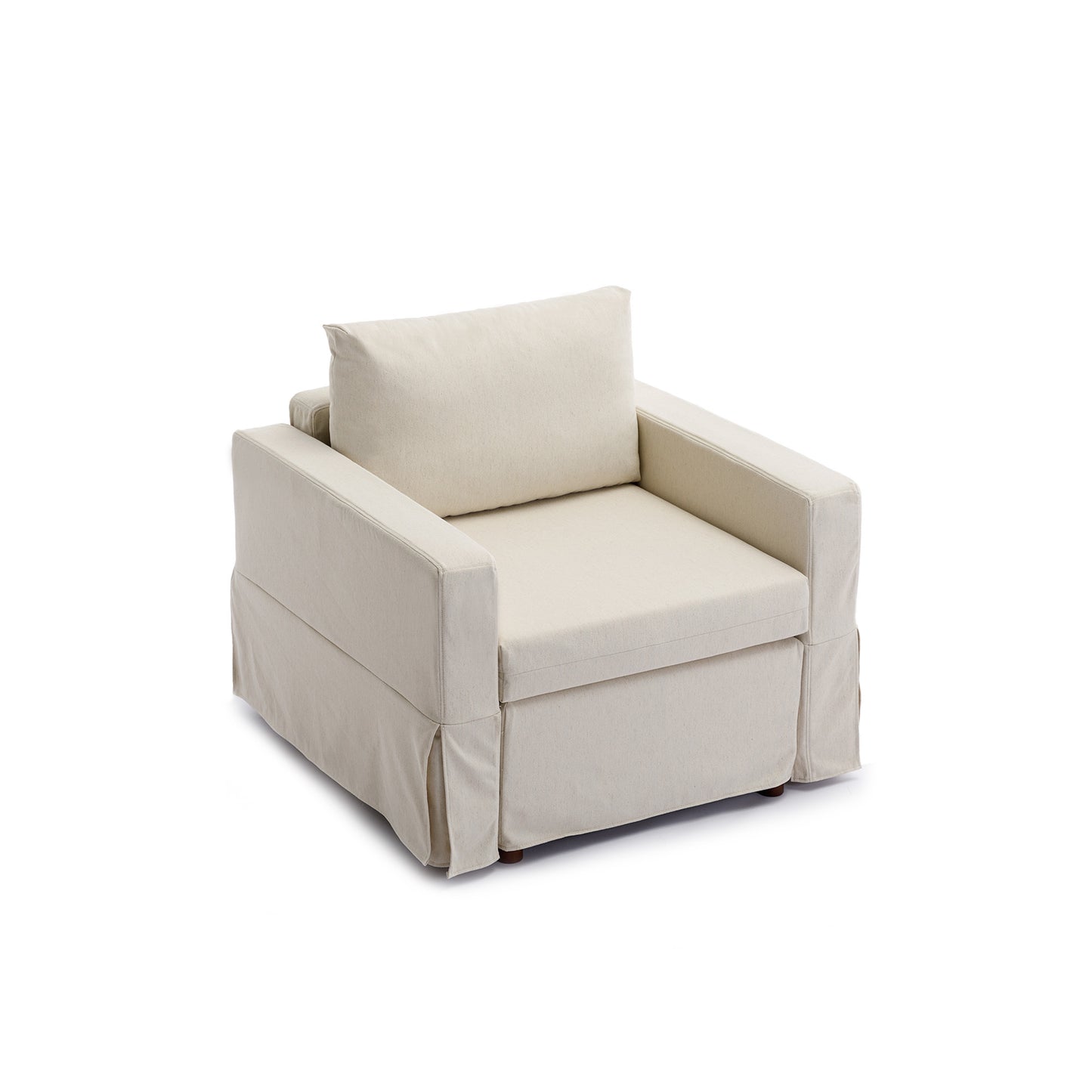 Cream Modular Sectional Sofa with 2 Ottomans and Removable/Washable Cushions