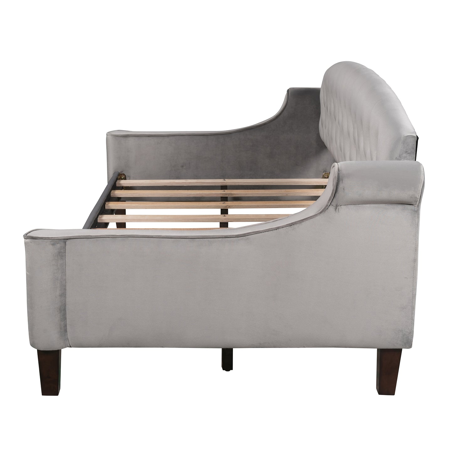 Modern Luxury Tufted Button Daybed,Twin,Gray