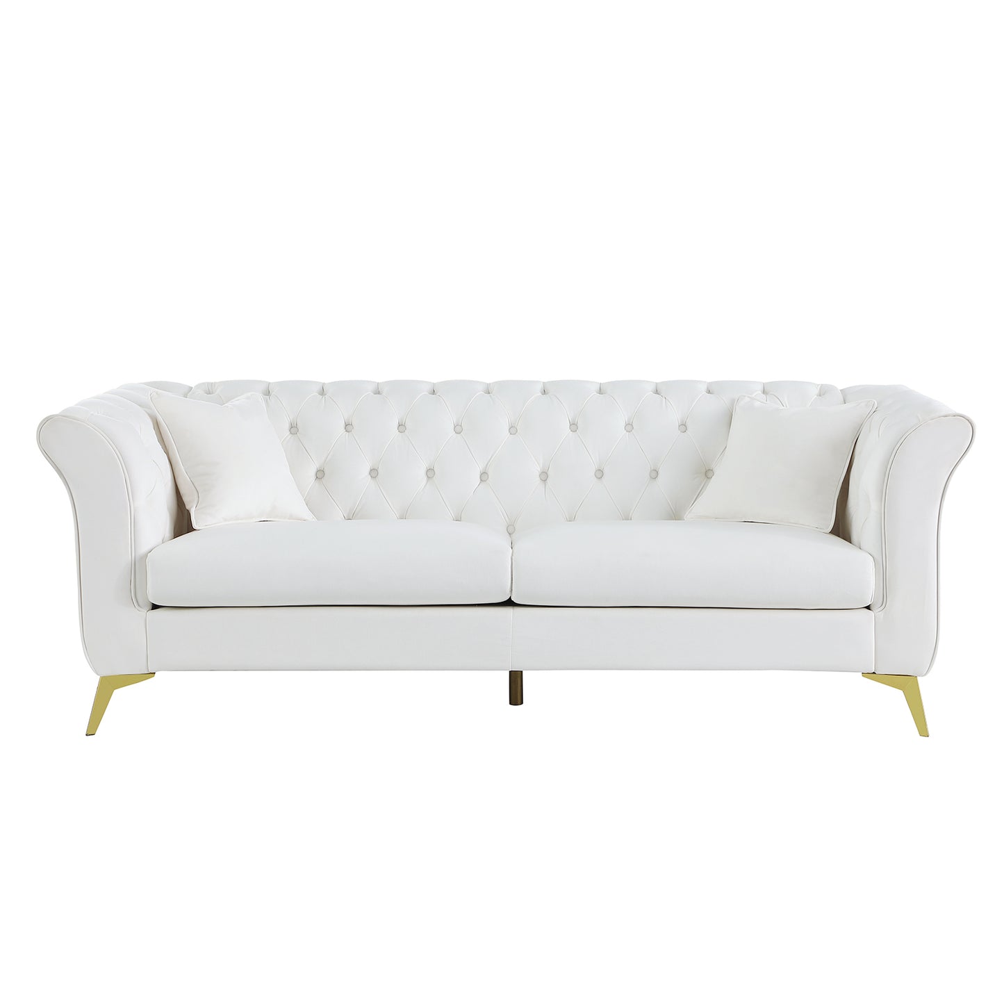 Chesterfield sofa ,Stanford sofa ,  high quality Chesterfield sofa ,white color , tufted and wrinkled fabric  sofa;contemporary Stanford sofa . tufted sofa with scroll  arm and scroll back