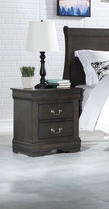 Louis Philippe Nightstand in Dark Gray 26793