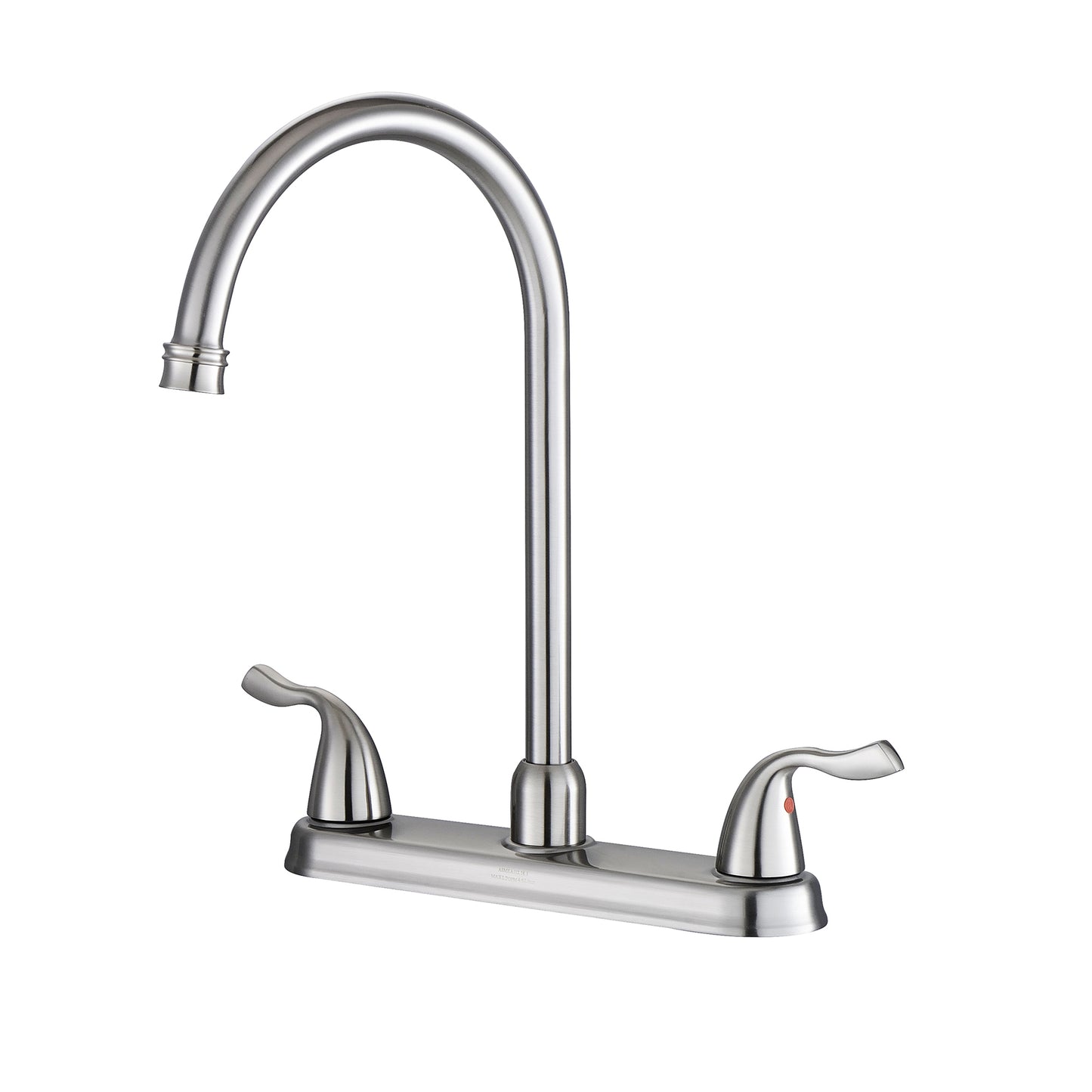 Kitchen Sink Faucet with 2 Handles, 3-Hole Installation, Brushed Nickel