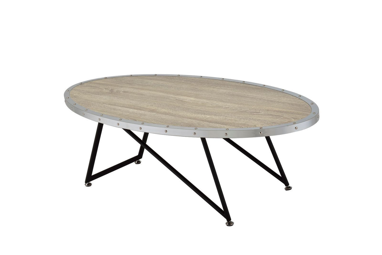 Allis Weathered Gray Oak Industrial Coffee Table