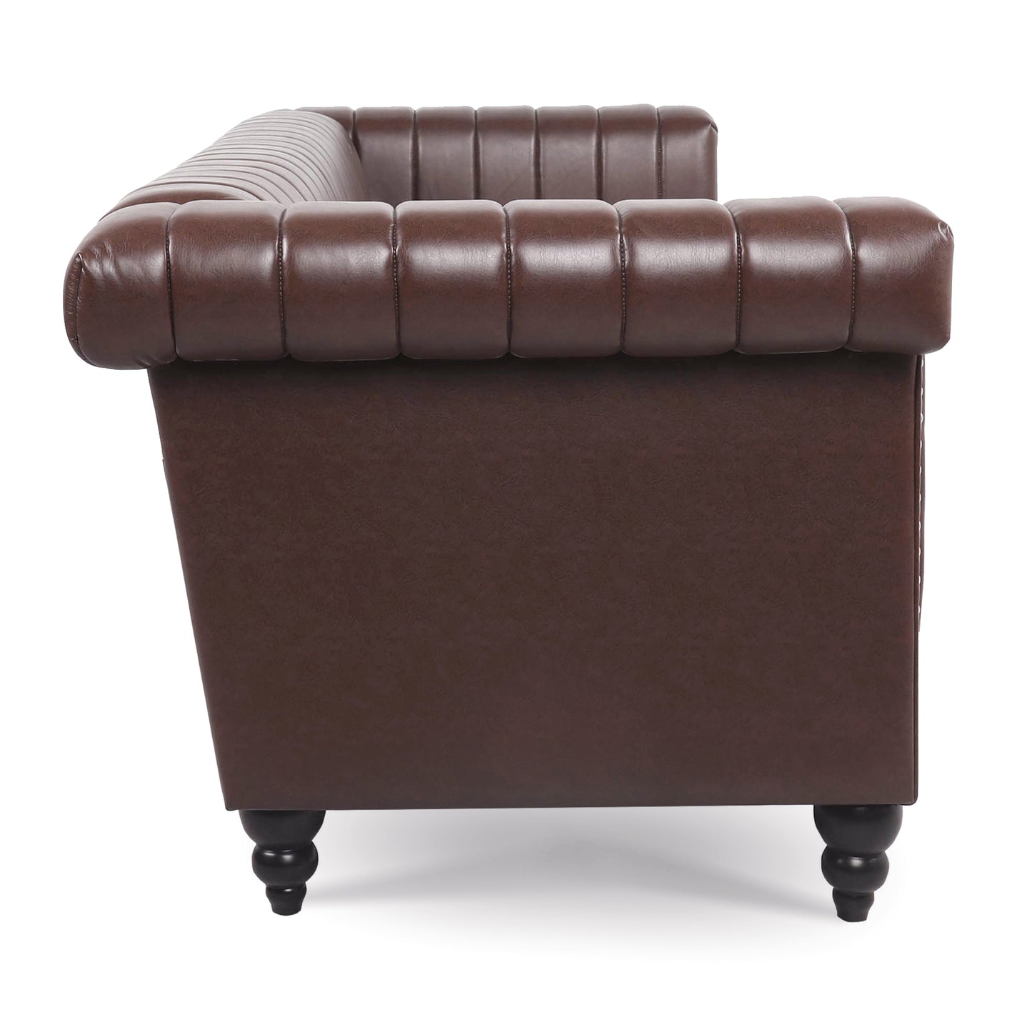 Traditional Square Arm 3 Seater Sofa with Removable Cushions