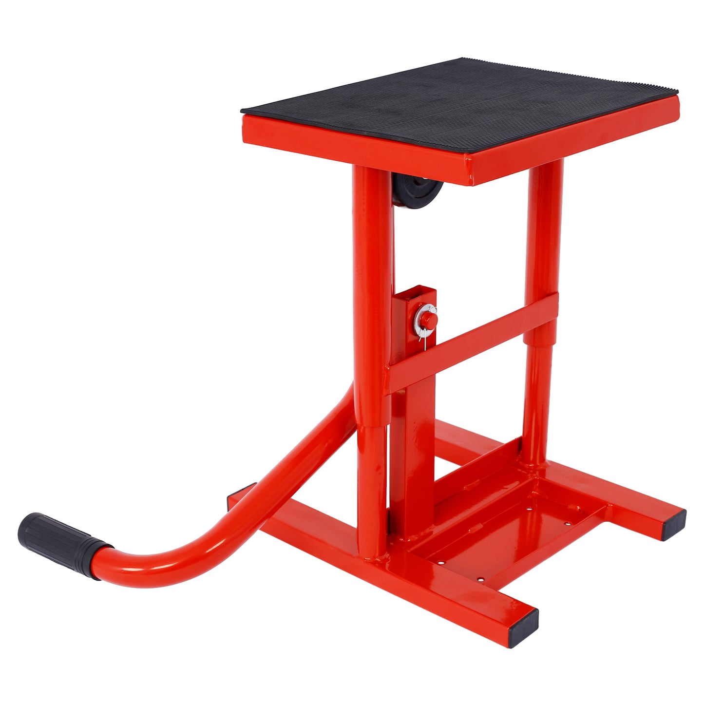 Motorcycle Dirt Bike Stands and Lifts Jack Stand Steel Lift 11"-16.5" Adjustable Height 330 LBS Load Capacity  Heavy Duty Steel  Red