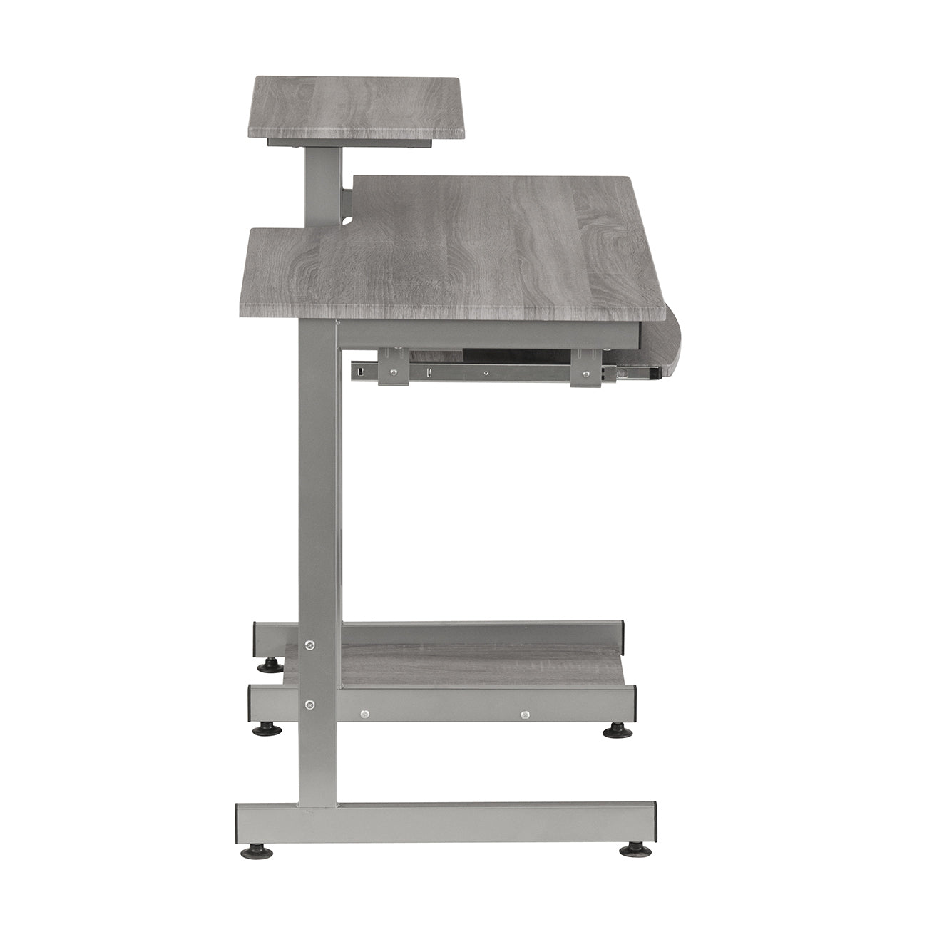 Techni Mobili Grey Computer Workstation Desk