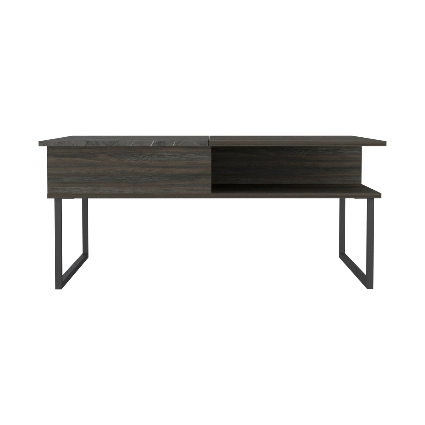 Versatile Squire Lift Top Coffee Table in Carbon Espresso and Onyx