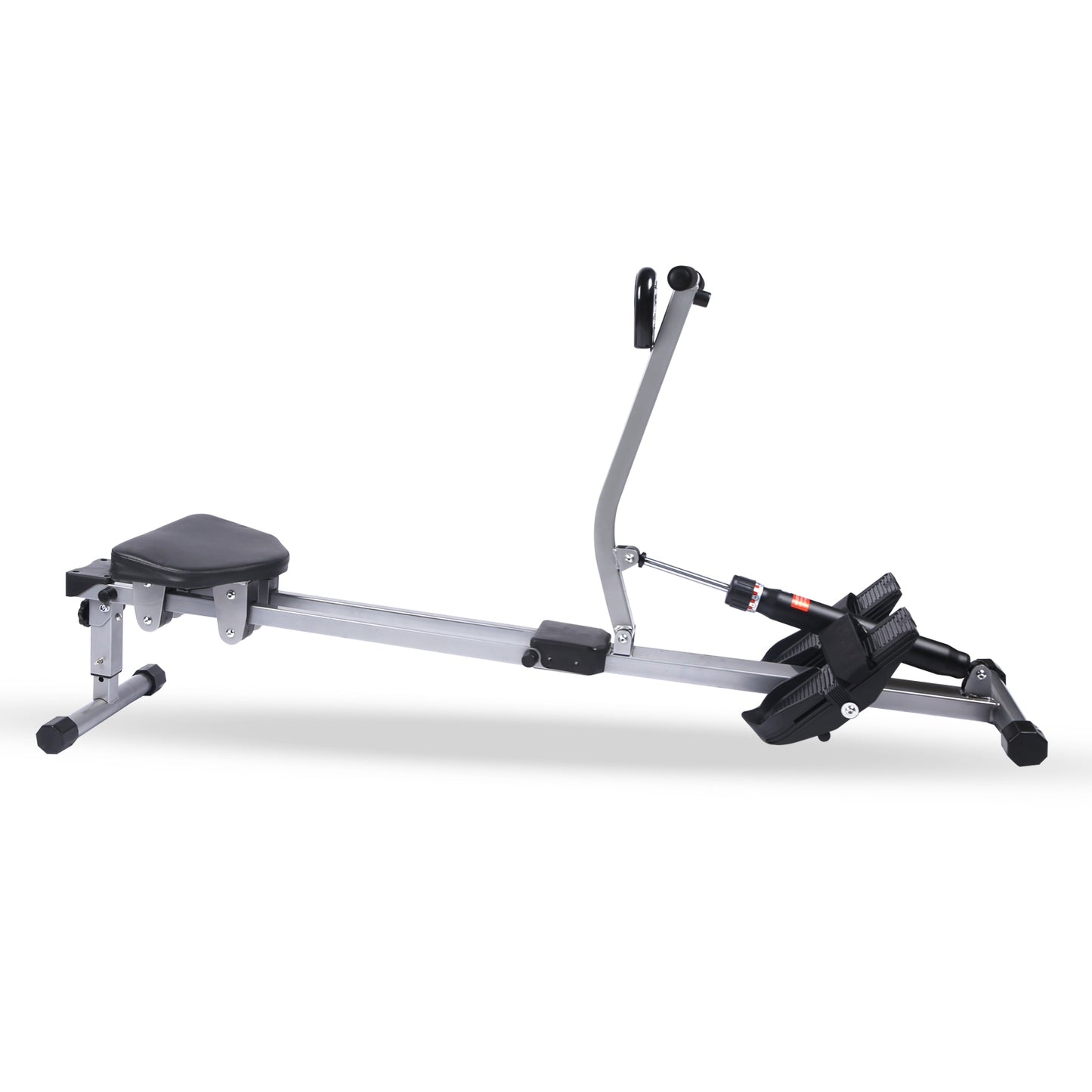 Fitness Rowing Machine Rower Ergometer, with 12 Levels of Adjustable Resistance, Digital Monitor and 260 lbs of Maximum Load, Black