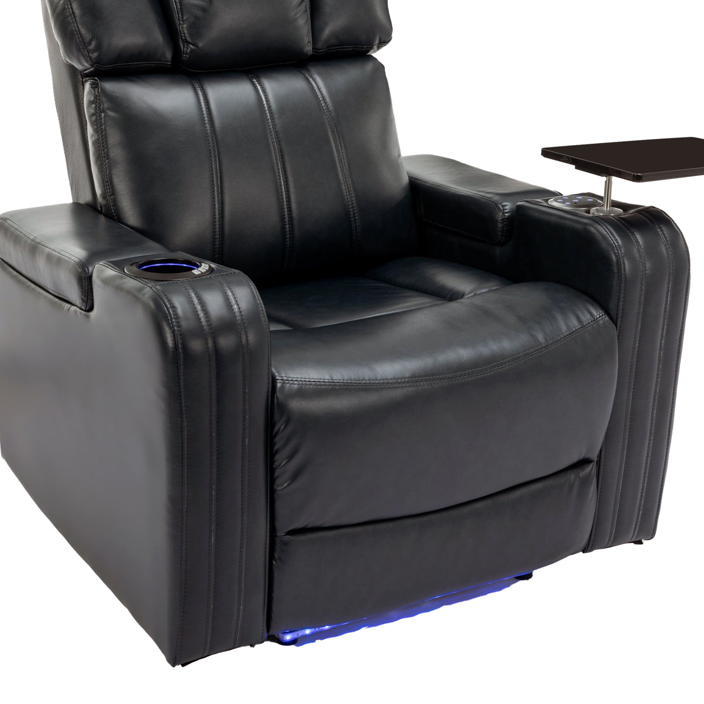 Home Theater Power Recliner with Cooling Cup Holder, Bluetooth Speaker, LED Lights, and USB Ports