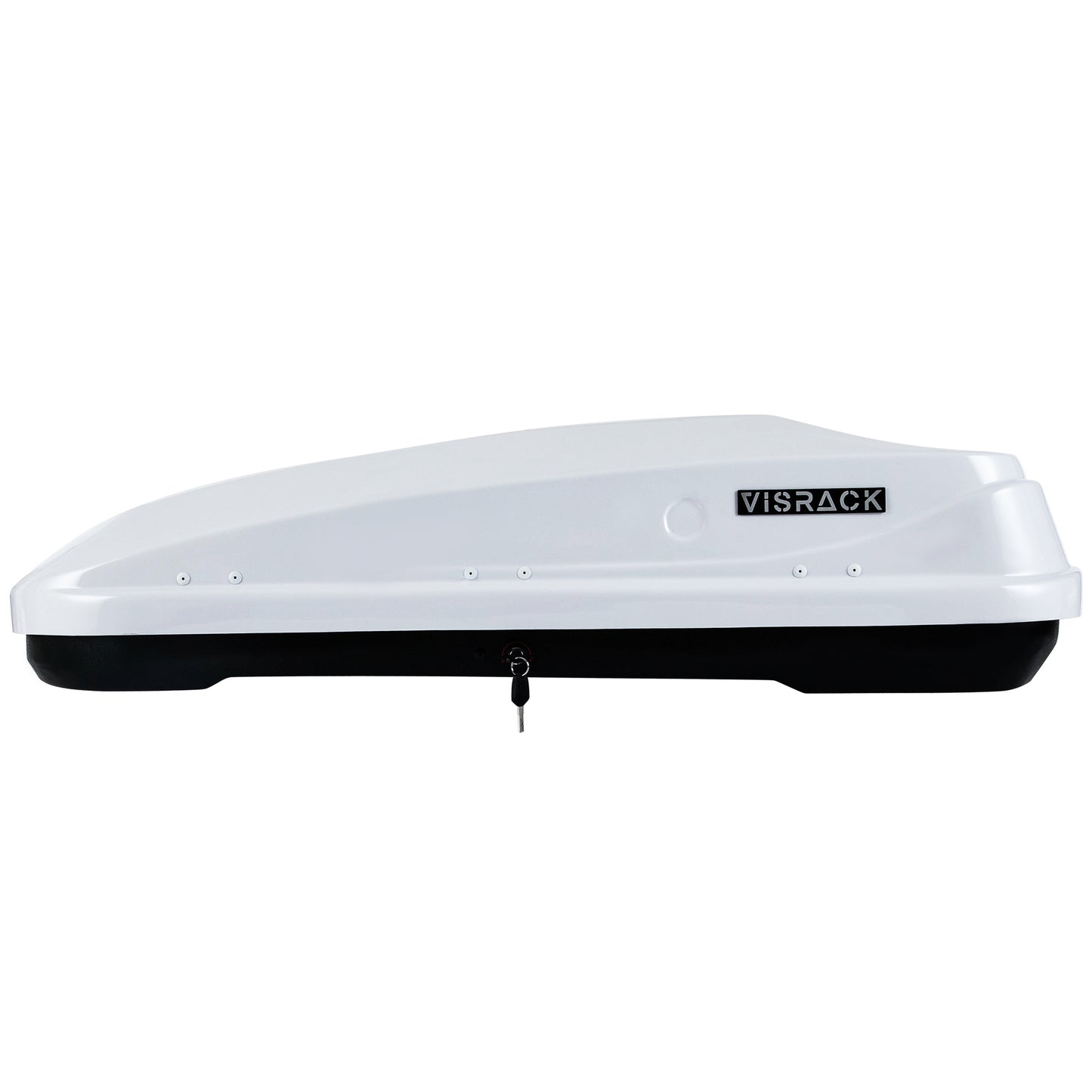 VISRACK Hard Shell Rooftop Cargo Carrier with Security Lock, 13 Cubic Feet, Universal Fit, White